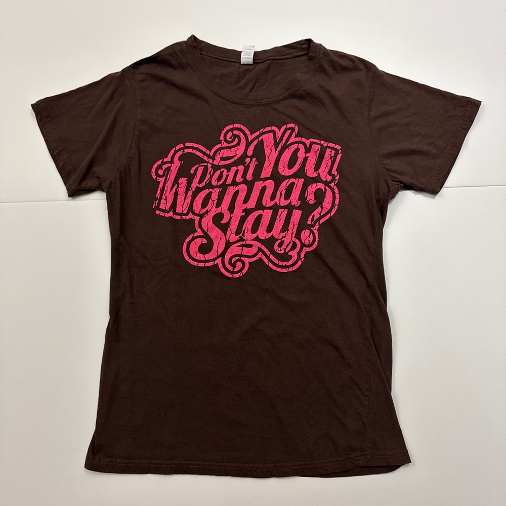 Jason Aldean Women’s Top T Shirt “Don’t You Wanna Stay” Country Music